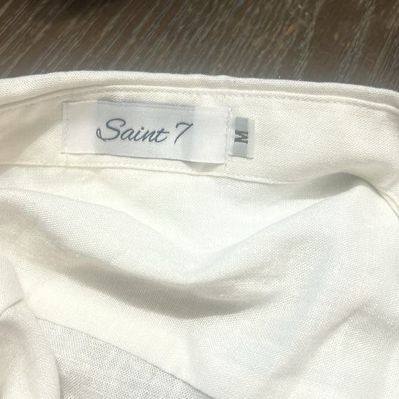 Off white heavy soft linen shirt - Picture 4 of 4